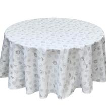 Toalha De Mesa Redonda Enfeites De Natal Em Jacquard D180Cm