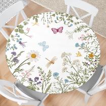 Toalha de mesa redonda Fecvdlis 60" impermeável com elástico na borda Toalha de mesa redonda Fecvdlis 60" impermeável com elástico na borda