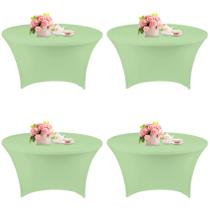 Toalha de Mesa Redonda Fivenl 183 cm Spandex Kit com 4 Verde Sálvia Toalha de Mesa Redonda Fivenl 183 cm Spandex Kit com 4 Verde Sálvia