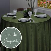 Toalha De Mesa Redonda Jacquard 2,00m para Evento Forro Casamento Formatura