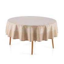 Toalha de Mesa Redonda Jacquard - Flor do Natal - 6 Lugares - Karsten Toalha de Mesa Redonda Jacquard - Flor do Natal - 6 Lugares - Karsten