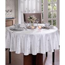 Toalha de Mesa Redonda Jacquard Lumina II Branco - Dohler Toalha de Mesa Redonda Jacquard Lumina II Branco - Dohler