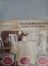 Toalha de Mesa Redonda Jacquard Realce Top Azul Sultan 7891373323536