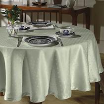 Toalha de Mesa Redonda Jacquard Requinte Verde 4 Lugares Dohler