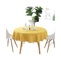 Toalha de Mesa Redonda Lavável (120/150cm) - Decorativa para Festas e Eventos