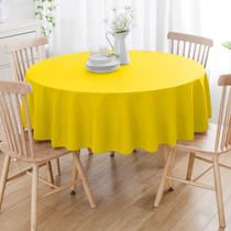 Toalha De Mesa Redonda Lisa Amarela 4 Lugares Toalha De Mesa Redonda Lisa Amarela 4 Lugares