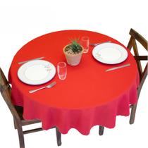 Toalha De Mesa Redonda Oxford 1,40m X 1,40m 4 Lugares Liso Linda E Prática Cozzilar
