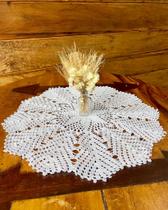 Toalha De Mesa Redonda P Lisa 60cm Artesanal Toalha De Mesa Redonda P Lisa 60cm Artesanal