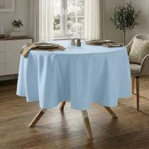 Toalha de Mesa Redonda para Buffet em Oxford Azul Bebê