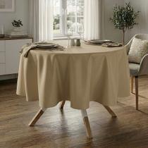 Toalha de Mesa Redonda para Buffet em Oxford Bege Fendi