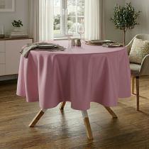 Toalha de Mesa Redonda para Buffet em Oxford Rosa Envelhecido Rosé