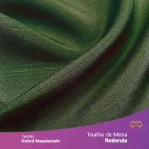 Toalha de Mesa Redonda para Buffet em Tecido Oxford Maquinetado Verde Musgo