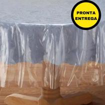 Toalha De Mesa Redonda Plástico Transparente 1,20m Diâmetro - Cipatex