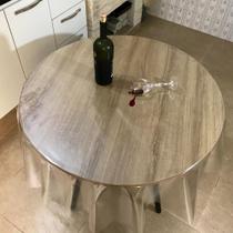 Toalha De Mesa Redonda Plástico Transparente 1,40m Grossa Toalha De Mesa Redonda Plástico Transparente 1,40m Grossa