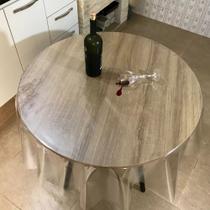 Toalha De Mesa Redonda Plástico Transparente 70cm Diâmetro Sala Jantar Protetora Grossa 0,40mm Toalha De Mesa Redonda Plástico Transparente 70cm Diâmetro Sala Jantar Protetora Grossa 0,40mm