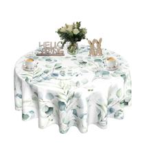 Toalha de Mesa Redonda SuQKXCo 152 cm Impermeável Eucalipto Toalha de Mesa Redonda SuQKXCo 152 cm Impermeável Eucalipto