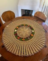 Toalha De Mesa Redonda Uvinha 90cm Toalha De Mesa Redonda Uvinha 90cm