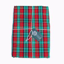 Toalha de Mesa Redonda Xadrez Verde e Vermelha Dupla Face Toalha de Mesa Redonda Xadrez Verde e Vermelha Dupla Face