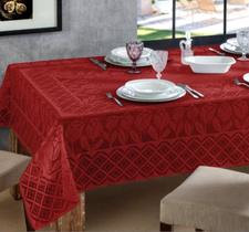 Toalha De Mesa Renda 4 e 6 Cadeiras Quadrada/Retangular Branca Bege e Vermelha - Envio Rápido