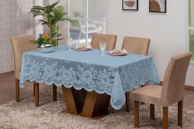 toalha de mesa renda 6 cadeiras 2,30x1,50 sala de jantar decoração - Iv Enxovais