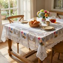 Toalha de Mesa Renda 6 lugares Escolha Estampa