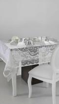 Toalha de Mesa Renda Retangular 1,55x3,00m Branca