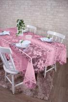 Toalha de Mesa Renda Retangular Para 6 Cadeiras 2,00m x 1,40m
