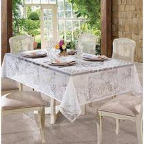 Toalha de Mesa Renda Rosas Retangular 8 lugares Lepper Toalha de Mesa Renda Rosas Retangular 8 lugares Lepper