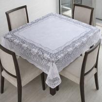 Toalha de Mesa Rendada Branca Quadrada 4 Lugares Uvas Toalha de Mesa Rendada Branca Quadrada 4 Lugares Uvas