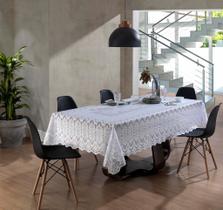 Toalha de Mesa Rendada Clássica Arabesco 6 Lugares Interlar Toalha de Mesa Rendada Clássica Arabesco 6 Lugares Interlar