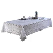 Toalha De Mesa Rendada Clássica Arabesco 8 Lugares 1,50m X 2,50m Interlar Cor Branco