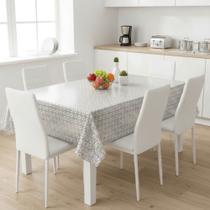 Toalha De Mesa Rendada Prata Mod007 Rolo 1,37x20m Vinil PVC