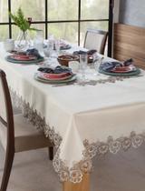 Toalha De Mesa Rendada Veneza 160x270 cm 08 Lugares Toalha De Mesa Rendada Veneza 160x270 cm 08 Lugares