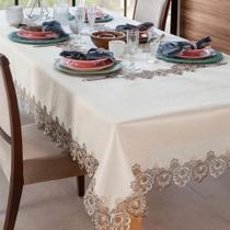 Toalha de Mesa Rendada Veneza de Poliéster Jolitex Toalha de Mesa Rendada Veneza de Poliéster Jolitex