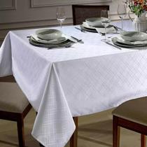 Toalha de Mesa Requinte Branca Tj5795 Quadrada 4 Lugares 1,60mx1,60m Jacquard Dohler