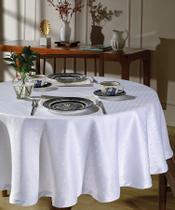 Toalha de Mesa Requinte TJ-5796 Redonda Jacquard 160cm Dohler Branco