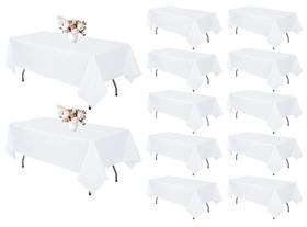 Toalha de Mesa RestfulGlow 152x321cm Branca Pacote com 12 Poliéster Toalha de Mesa RestfulGlow 152x321cm Branca Pacote com 12 Poliéster