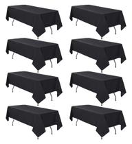 Toalha de mesa RestfulGlow Black Polyester 60x102cm para mesa de 6 pés Toalha de mesa RestfulGlow Black Polyester 60x102cm para mesa de 6 pés