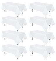 Toalha de Mesa RestfulGlow Kit com 8 Unidades Branca 152x321 cm Poliéster Toalha de Mesa RestfulGlow Kit com 8 Unidades Branca 152x321 cm Poliéster