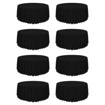 Toalha de mesa RestfulGlow Round 90 cm de poliéster preto (pacote com 8) Toalha de mesa RestfulGlow Round 90 cm de poliéster preto (pacote com 8)