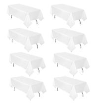 Toalha de mesa RestfulGlow White Poliéster 60x102cm para mesa de 6 pés Toalha de mesa RestfulGlow White Poliéster 60x102cm para mesa de 6 pés