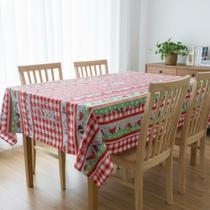 Toalha de mesa retangular 10 lugares plástica térmica estampada