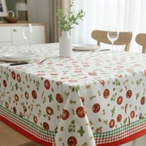 Toalha de mesa retangular 10 lugares plástica térmica estampada