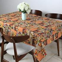 Toalha de mesa retangular 10 lugares plástica térmica estampada