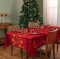 Toalha de Mesa Retangular 10 Lugares Renda Natal Lepper