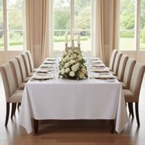 Toalha De Mesa Retangular 12 Lugares Oxford 350x140cm Toalha De Mesa Retangular 12 Lugares Oxford 350x140cm