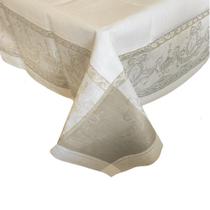 Toalha De Mesa Retangular 170x250cm Branca Linho Ponto Ajour Saldão