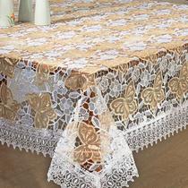 Toalha de Mesa Retangular 180x225cm Bordada com Desenhos Rafimex