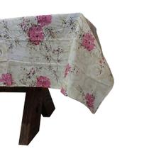 Toalha de Mesa Retangular 2,40m Lotus Rosa Raner