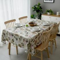 Toalha de mesa retangular 4 6 8 10 lugares plástica térmica estampada